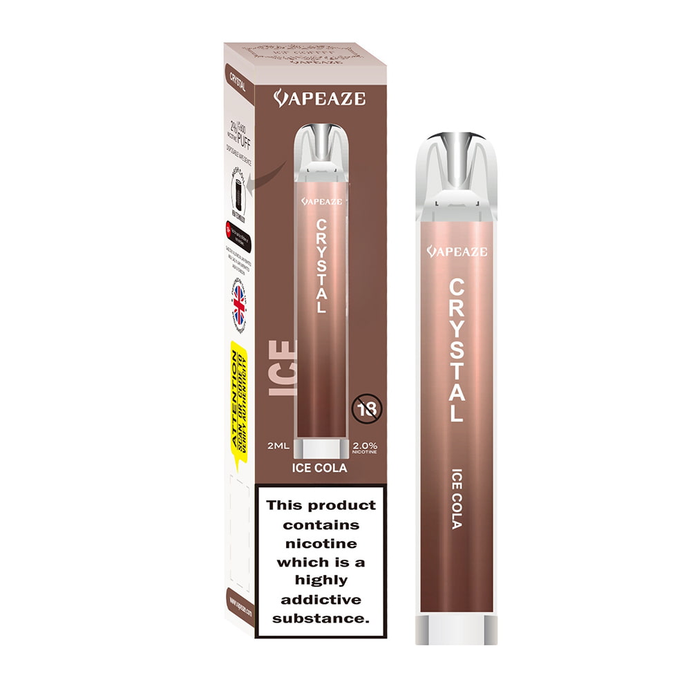 Vapeaze Crystal Vape μιας χρήσης Cola Ice 2ml 2% νικοτίνη 700puffs Vapeaze Crystal Vape μιας χρήσης Cola Ice 2ml 2% νικοτίνη 700puffs
