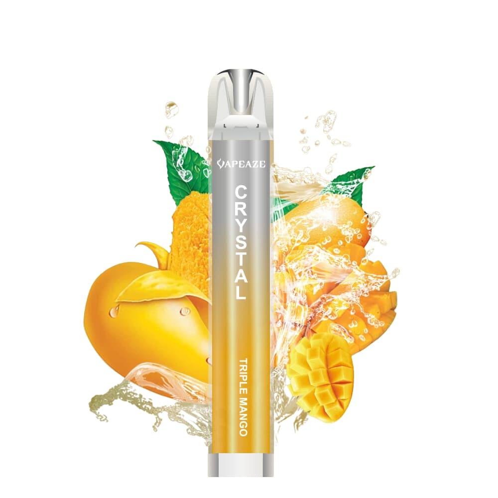 Vapeaze Crystal Vape μιας χρήσης Triple Mango 2ml 2% νικοτίνη 700puffs Vapeaze Crystal Vape μιας χρήσης Triple Mango 2ml 2% νικοτίνη 700puffs